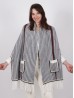 Cashmere Feeling Designer Inspired Sleeved Cape with Pockets